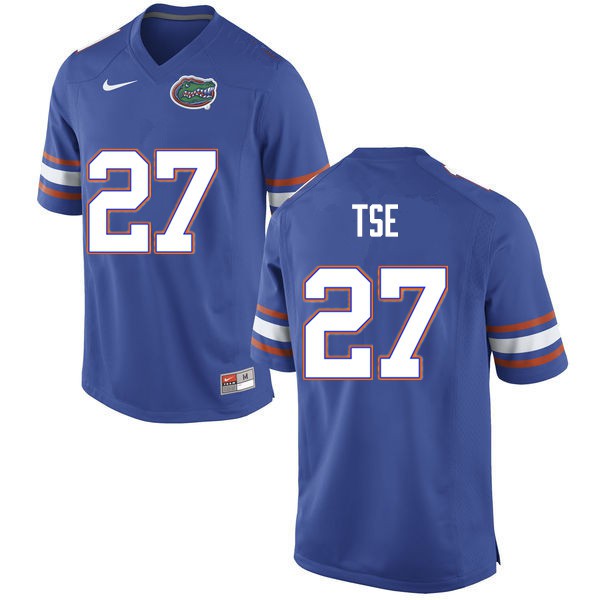 Men #27 Joshua Tse Florida Gators College Football Jersey Blue